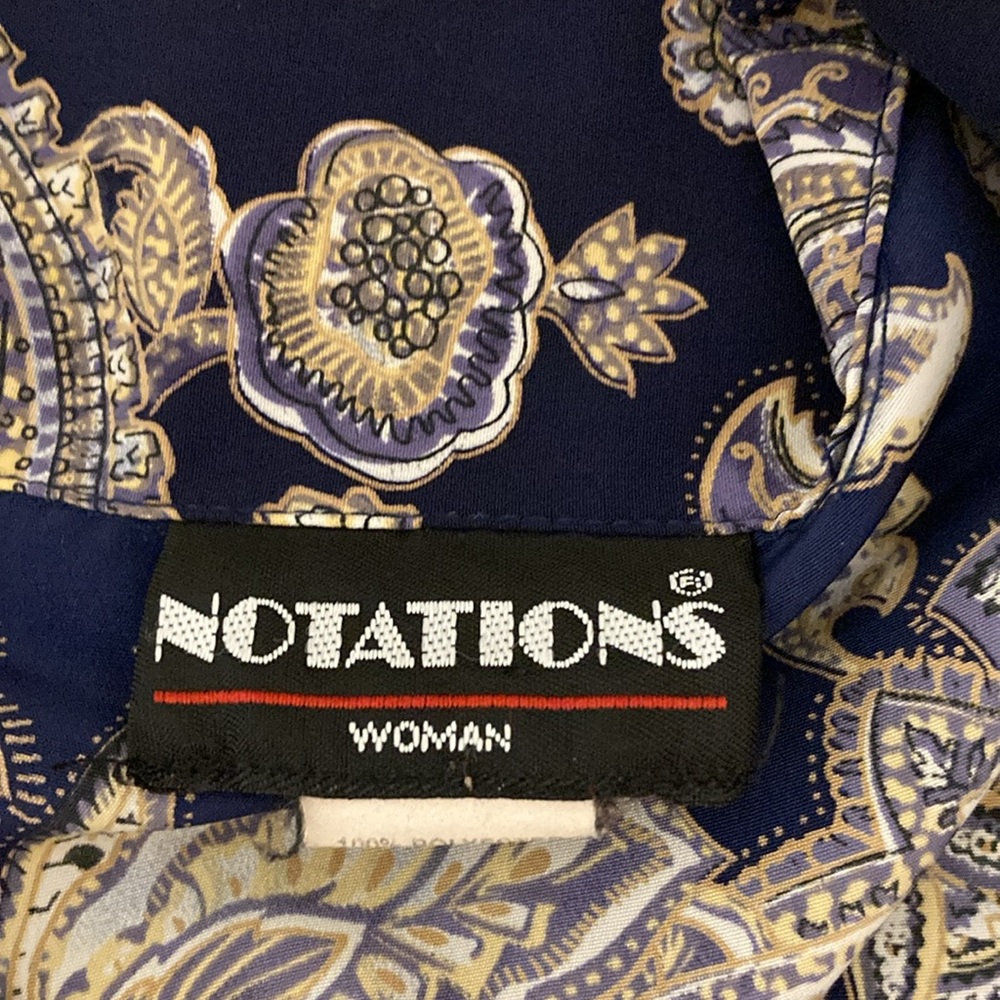 Notations Button down Blouse - Picture 3 of 4